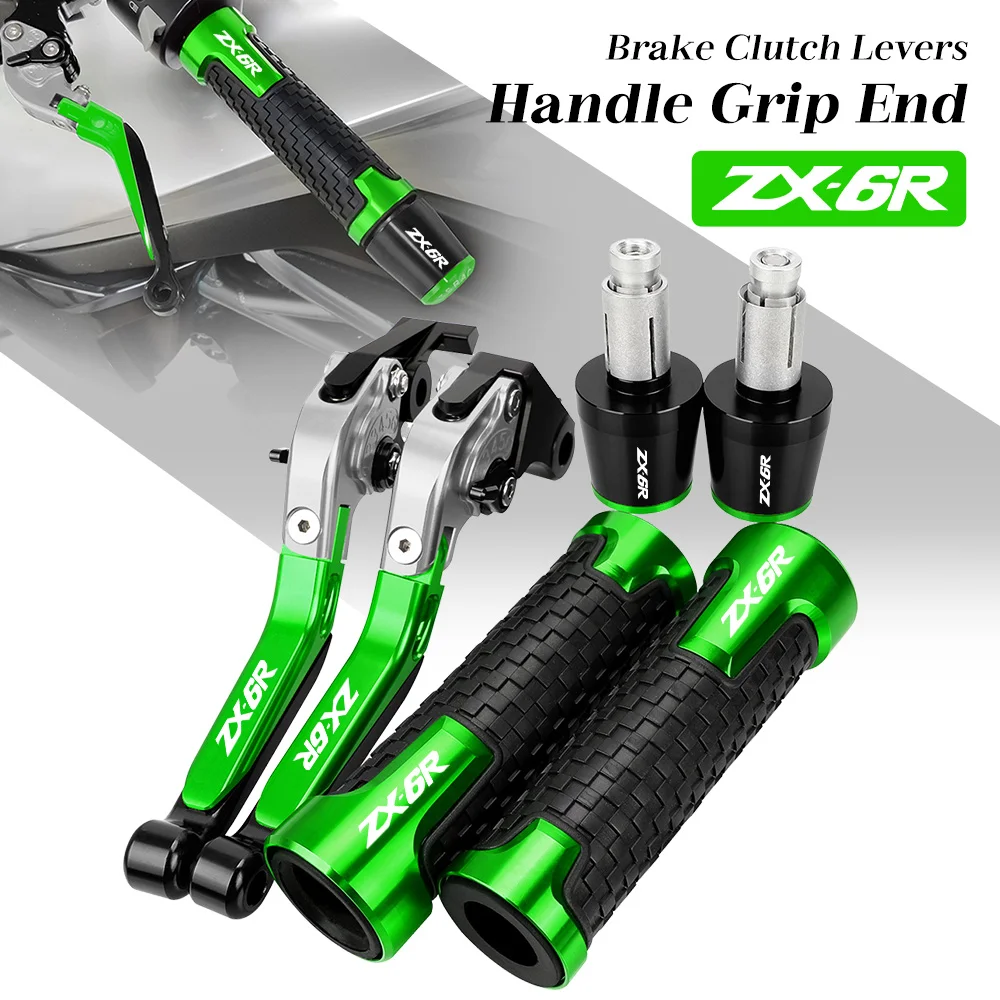 

For KAWASAKI NINJA ZX-6R 2005-2006 ZX 6R Motorcycle Adjustable Extendable Brake Clutch Levers Hand Grips Handlebar Ends ZX6R