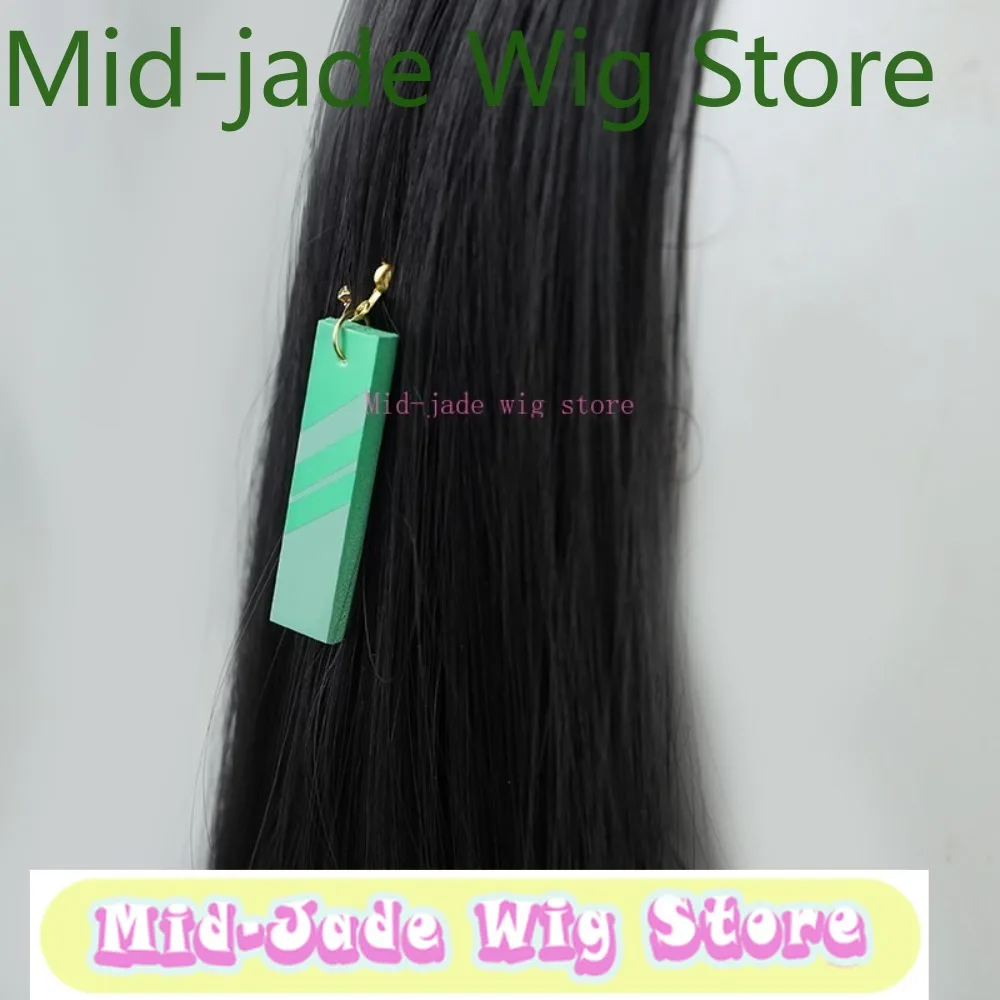 Peruka Cosplay Uma Girls Pretty Derby Manhattan Cafe Długa Czarna Prosta Anime Gra Cosplay Party Syntetyczne Włosy Mid-jade Wig Store