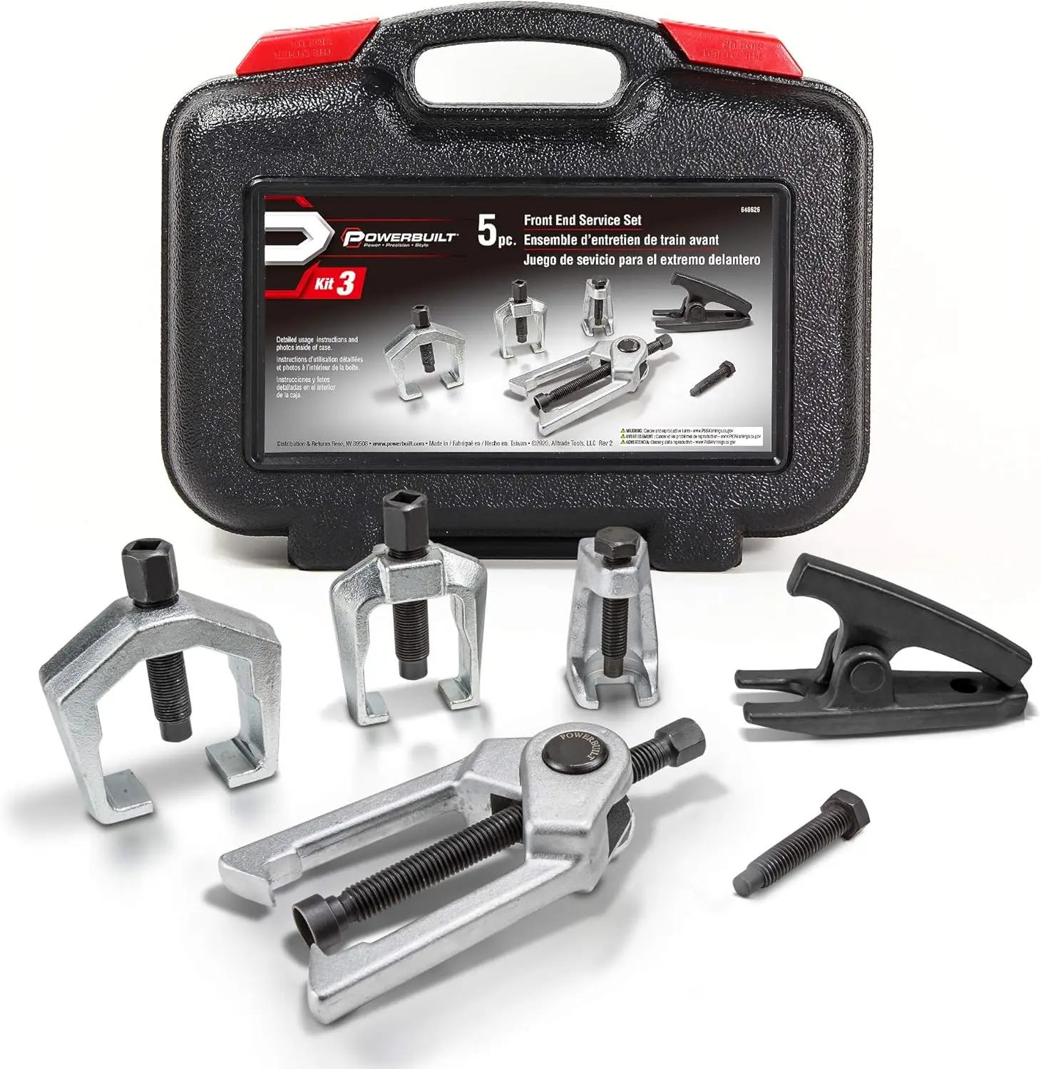 

Front End Service Kit: Tie Rod End & Ball Joint Puller for Suspension Repair - 648626