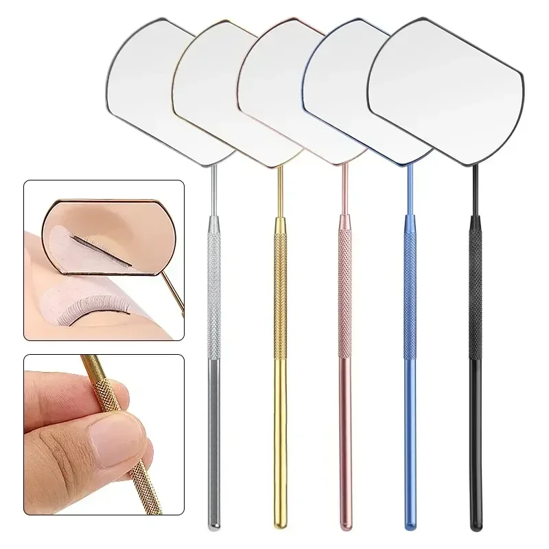 1 stuks wimperverlenging spiegel wimperverlenging enten gereedschap roestvrij staal multifunctionele controle wimper spiegel schoonheid make-up