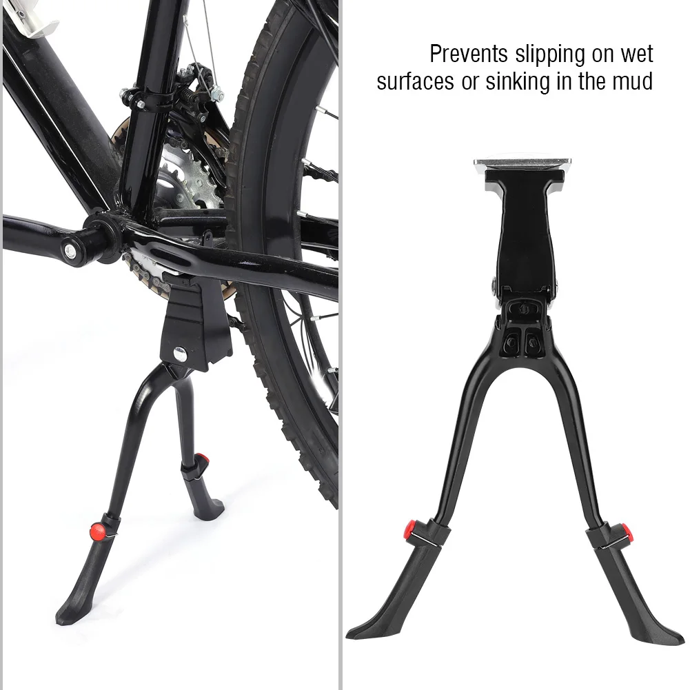 

Center Mount Double Leg Height Adjustable Bike Kickstand Stand Fits 24-28 Inch Bicycle