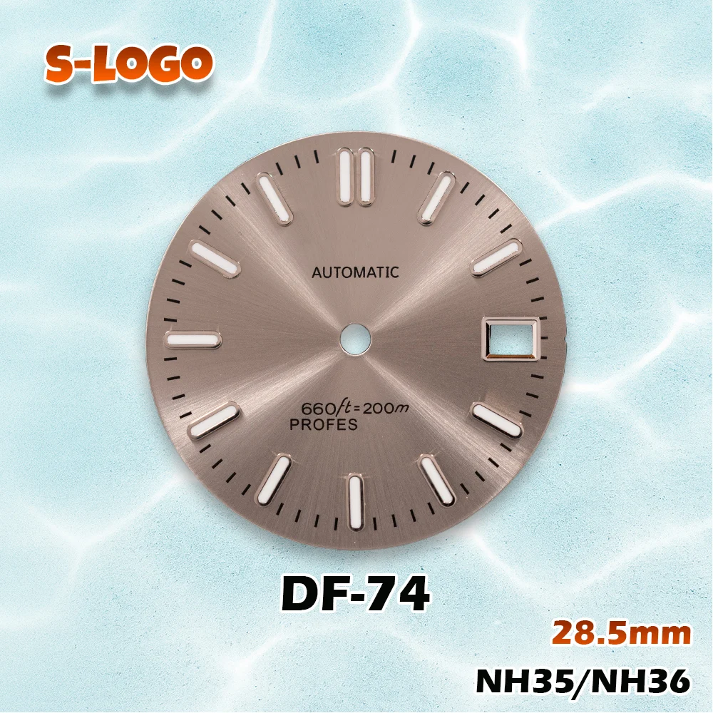 قرص Sunray متعدد الاستخدامات 28.5 ملم لـ NH35/NH36 |   شعار S، C3 مضيئة |   إكسسوارات تعديل ساعة رجالية عالية الجودة