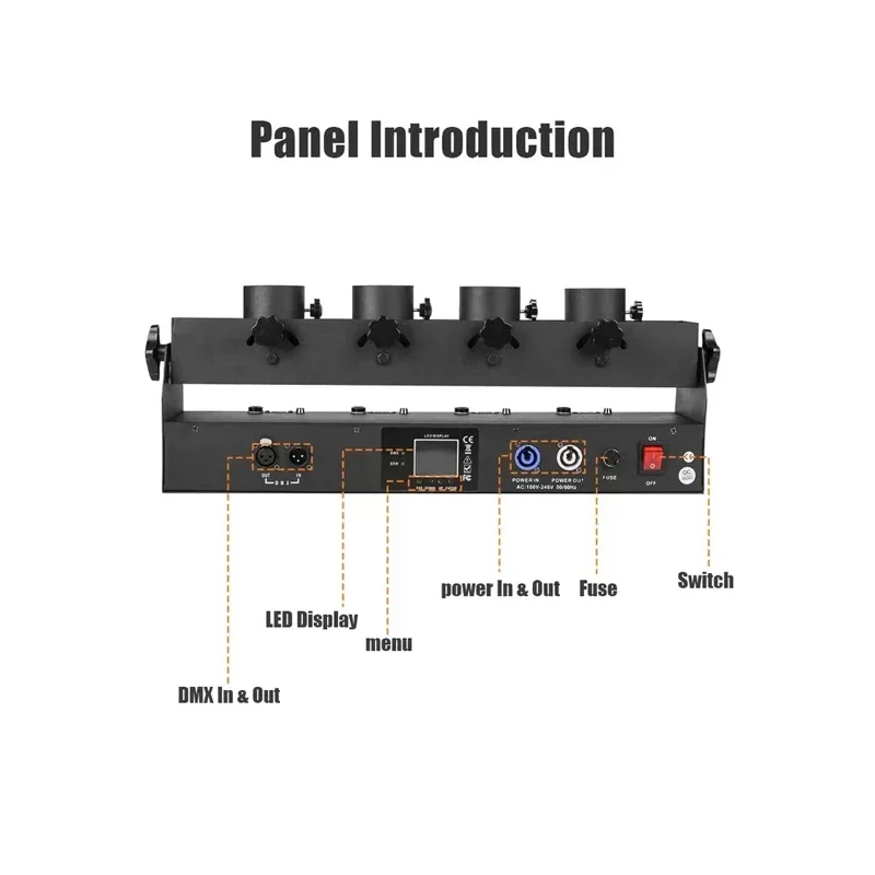 Four Heads DMX Control Confetti Machine Remote Confetti Cannon Stage Shot for Wedding Ceremony Party Performance EventDecoration