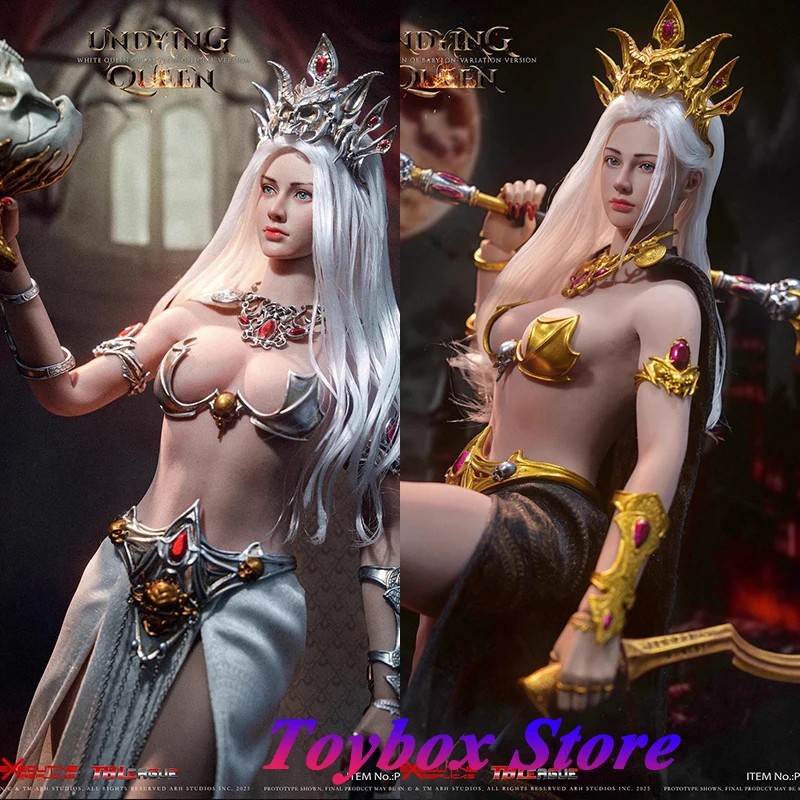 

TBLeague PL2025-229 1/6 Collectible Undying Queen Action Figure Movable Eye Design Delicate White Gold Cloth 12" Soldier Model