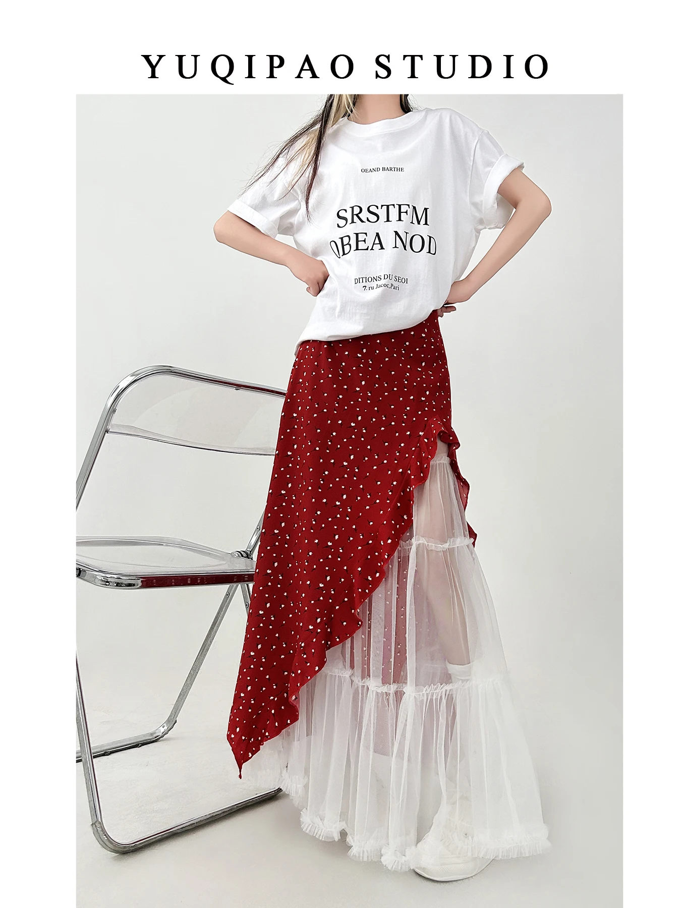 

Женская красная готическая юбка трапециевидной формы с низкой талией, винтажная асимметричная кружевная юбка Y2k, юбки средней длины в стиле Харадзюку, летняя одежда в стиле эмо 2000-х годов