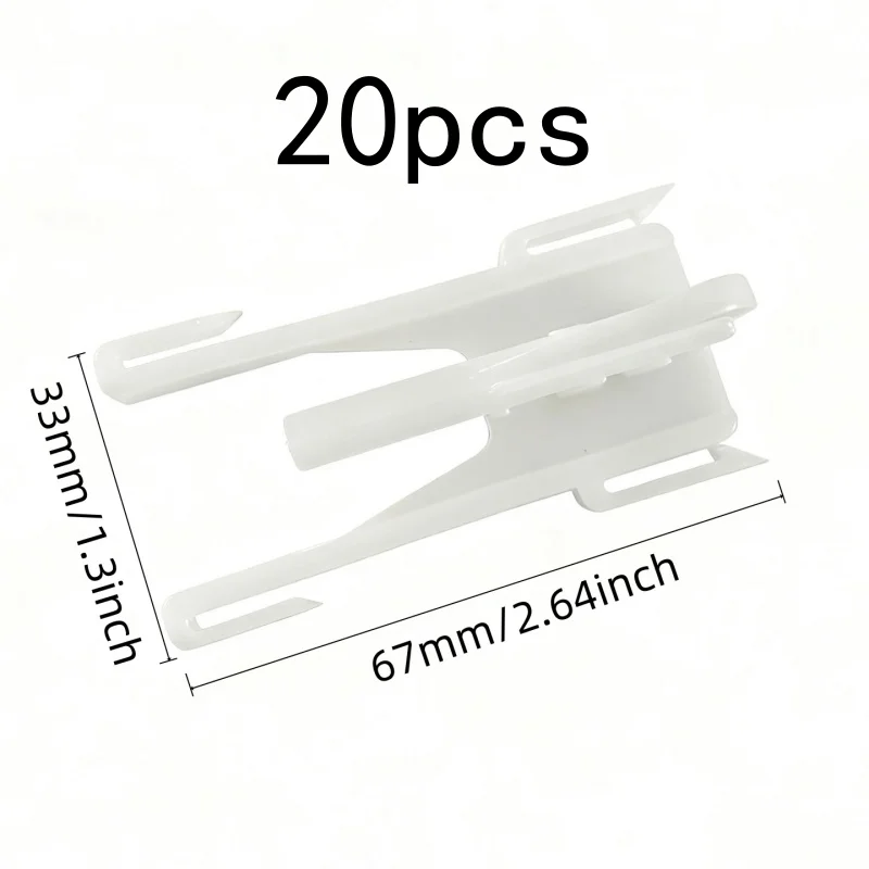 Butterfly Shaped Curtain Clips 20 pcs, Won't Slip, Lightweight, for Window, Door and Shower Curtains, Easy to Install