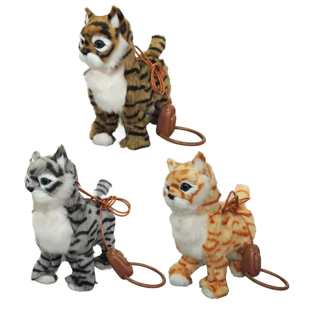 الكهربائية ألعاب من نسيج مخملي القط روبوت القط الغناء أغنية جرو المقود الحيوان الموسيقى هريرة التحكم المشي الكهربائية النباح الحيوانات الأليفة الاطفال عيد ميلاد Gif N7H6 #6