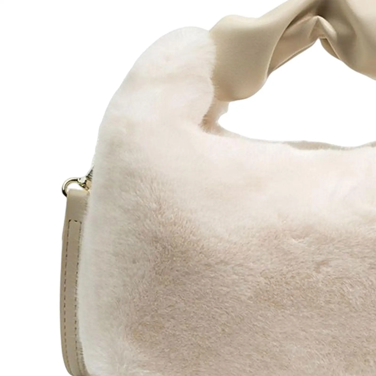 Women Plush Handbag with Convertible Strap for Everyday Chic
