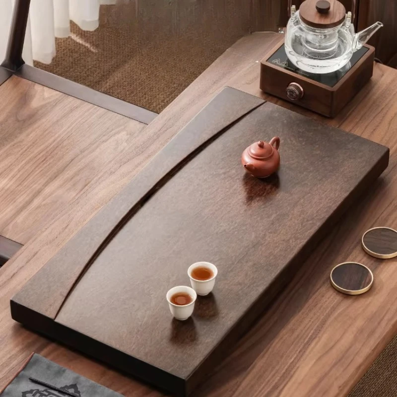Bamboo Rectangular Tea Tray Wooden Supplies Tea Solid Wood Tray Luxury Large Kitchen Original bandejas de madera Tea Supplies