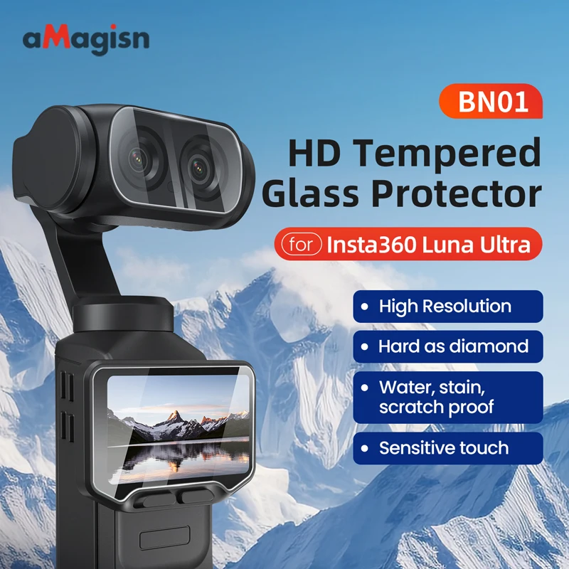 For Insta360 Luna Ultra Action Camera High Definition Transparent Scratch Resistant Protection Film With Steel Coating Accessory
