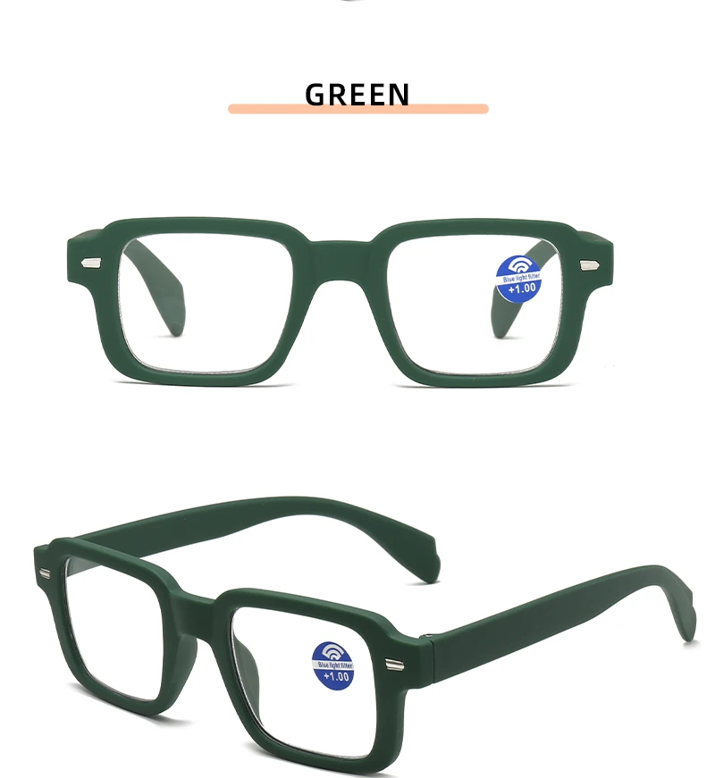 2025 Neue Brille mit quadratischem Rahmen, modische Brille, vielseitige einfache quadratische Lesebrille 315 – Detail 12