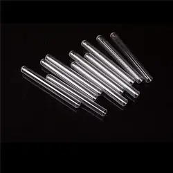 10Pcs/Set Blowing Tubes Non-one-time 100mm Long Thick Wall Laboratory Test Tube New Transparent Pyrex Glass School Lab Supplies