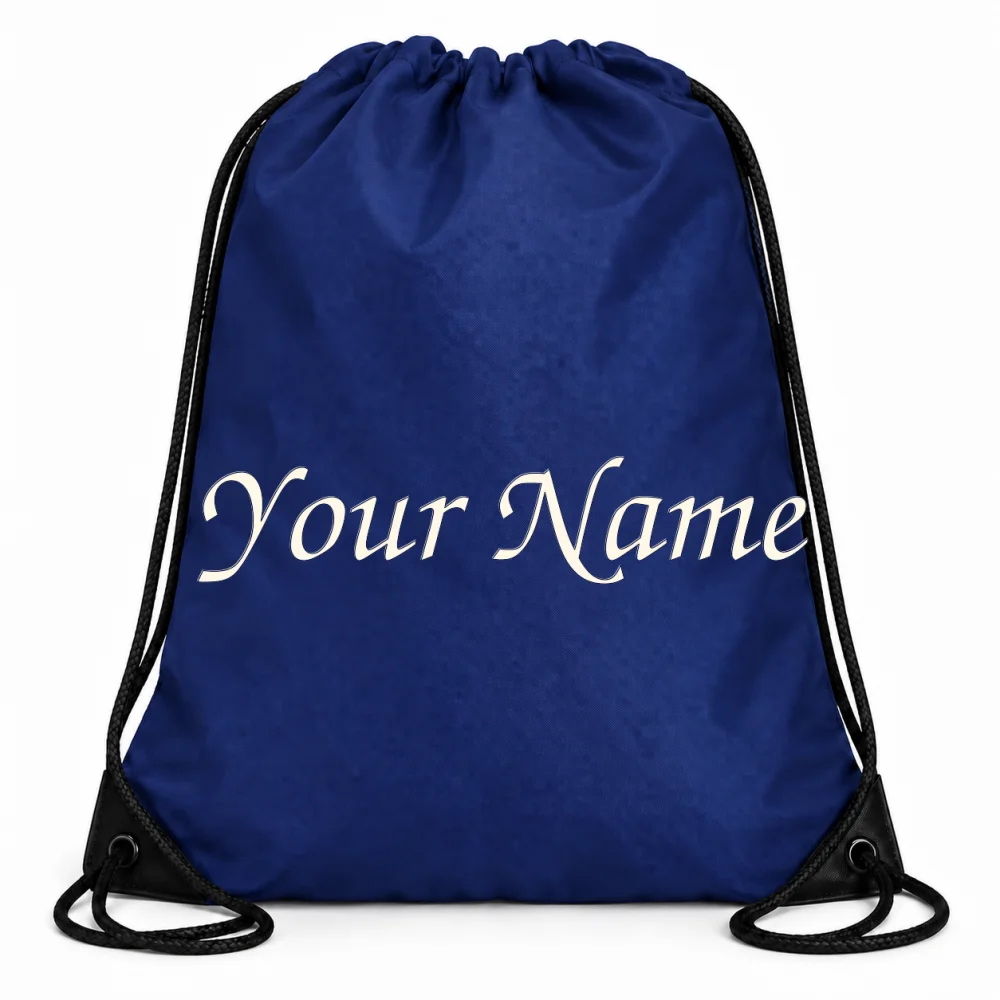 Customized Name Drawstring Sack, Personalized Text Print Sackpack, Lightweight Drawstring Bag for Gym, Sports, Party & Travel