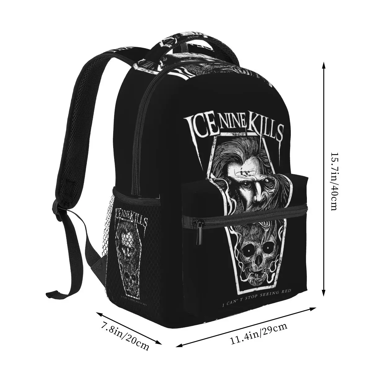 Michele Nolli Ice Nine Kills Backpack Student Boys Girls BookBag Children School Bag Laptop Shoulder Bags for Men Women