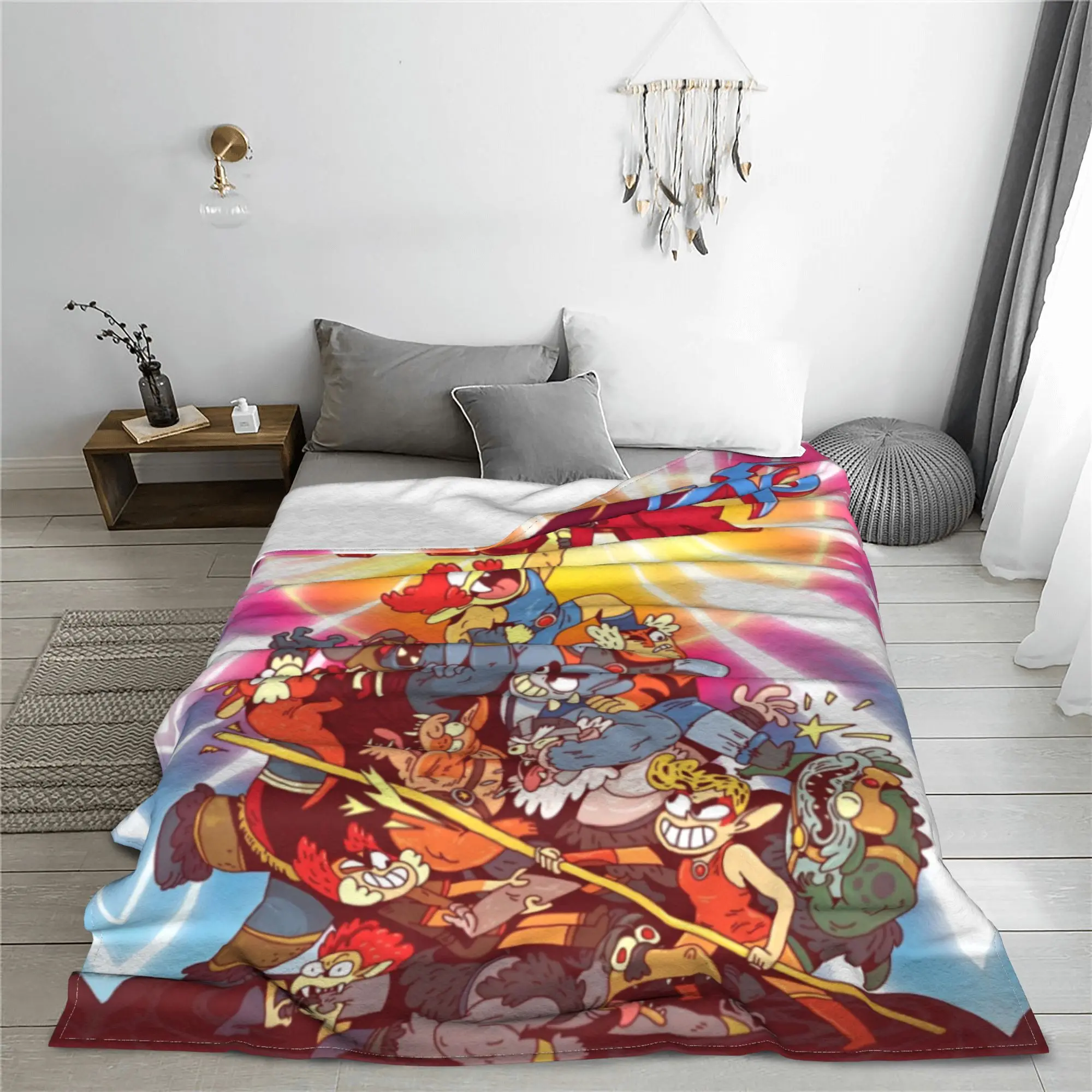 Thundercats Anime Cartoon Blanket ‌Lion-O‌ Tygra‌ Panthro‌ Plush Funny Warm Throw Blankets for Home Decoration Couch