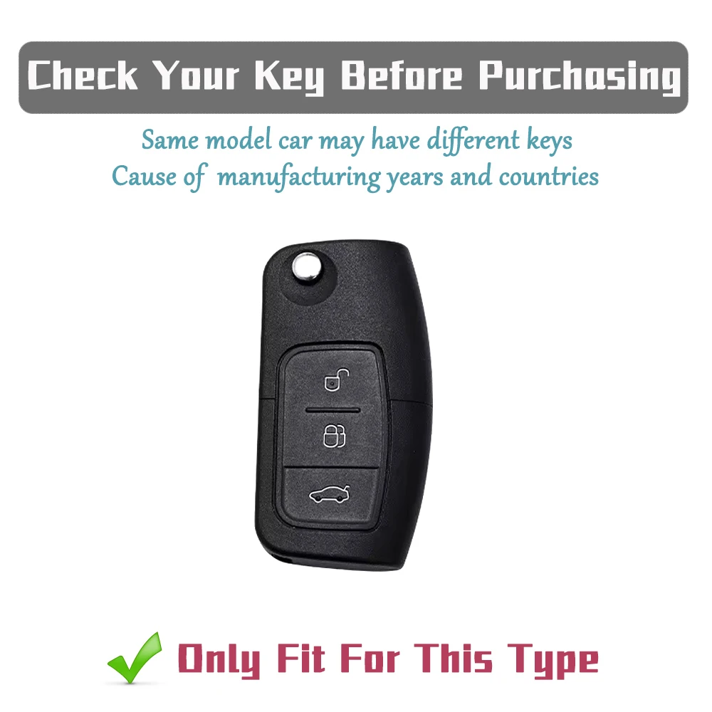Silvery Soft Full Cover Key Case For Ford Focus 2 Escape Kuga Fiesta Falcon Galaxy Ecosport B-Max C-Max TPU Holder Fob Keychain