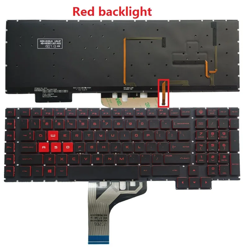 

New US Russian Keyboard For HP Omen 17-an 17-an00 17-an013tx 17-an014tx 17-AN000 031TX 016NG 053NR Backlit English RU Red