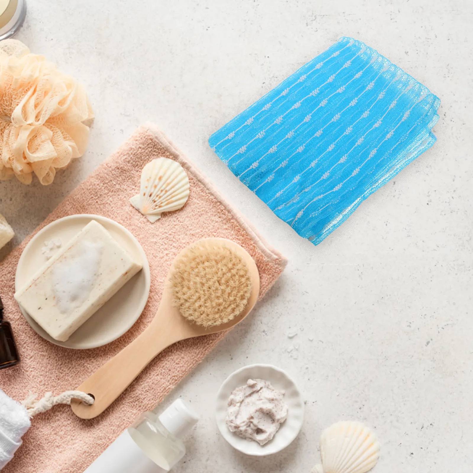 

Exfoliating Bath Towel for Shower Soft Back Scrubber Jacquard Japanese Body Scrub Cloth Quick Dry 35x12 Inch Back