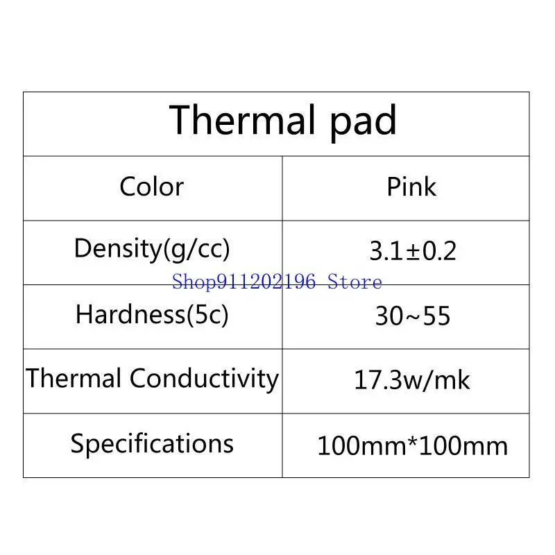 P82A 0.5/1.0/1.5/2.0 มม. แผ่นความร้อนแผ่นความร้อนแผ่นความร้อนสำหรับแล็ปท็อปฮีทซิงค์/GPU/CPU