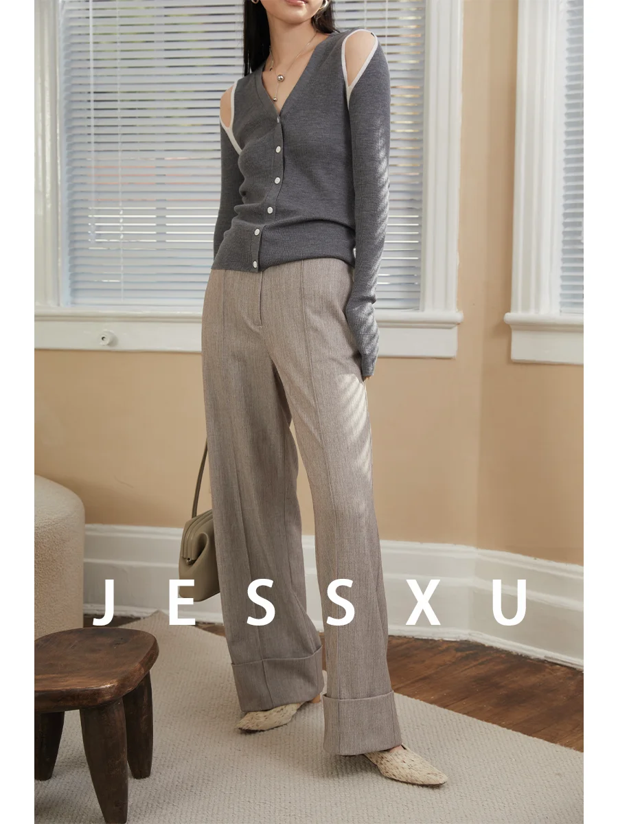 

Модные повседневные шелковые брюки-палаццо с прямыми штанинами, широкие брюки с высокой талией для женщин