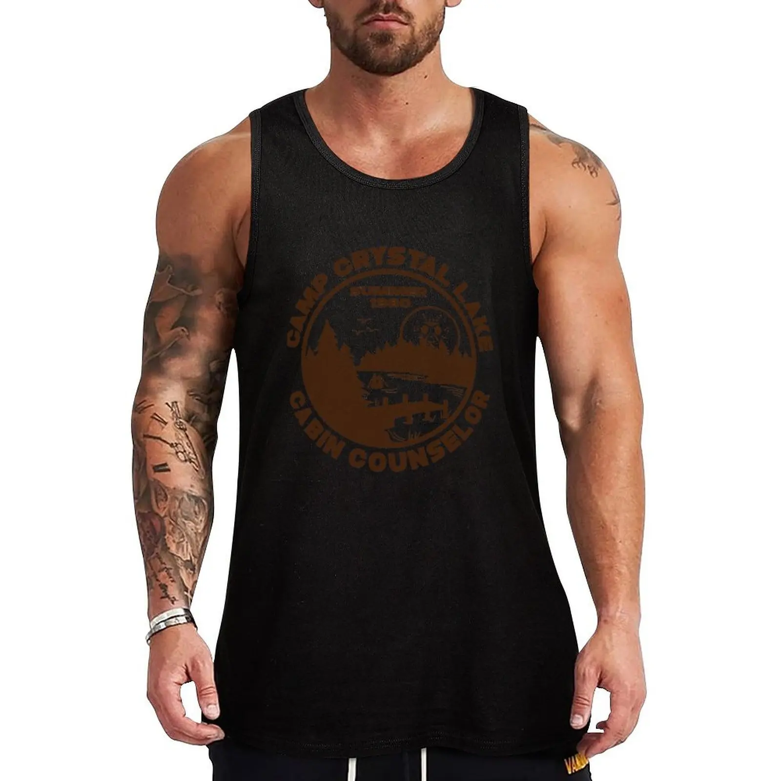 

People Call Me Camp Crystal Lake Cabin Counselor Retro Vintage Tank Top summer clothes gym top mens clothing