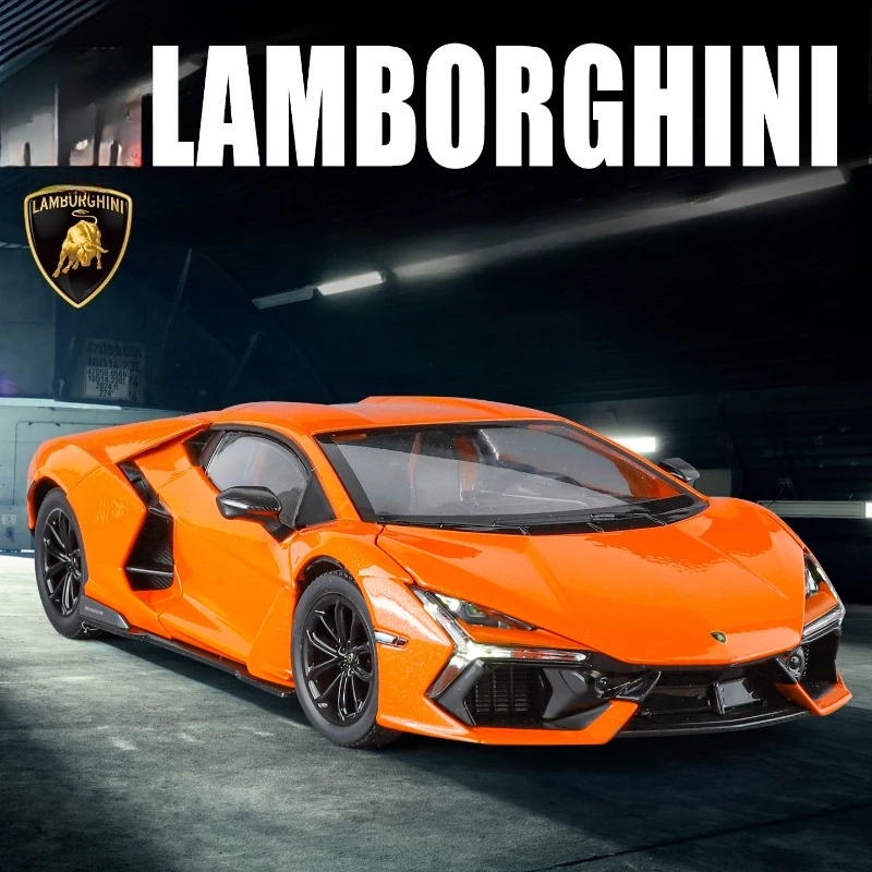 

Официально лицензированная модель спортивного автомобиля Lambor Revuelto из сплава 1:24, коллекция миниатюрных моделей Voiture, подарок на день рождения для парня