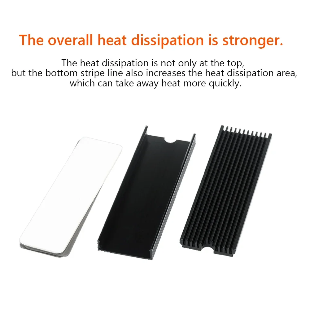 M.2 NVMe Heat Sink with Thermal Pad SSD Radiator Heat Sink Aluminum Alloy Heat-resistance Computer Accessories for M.2 2280