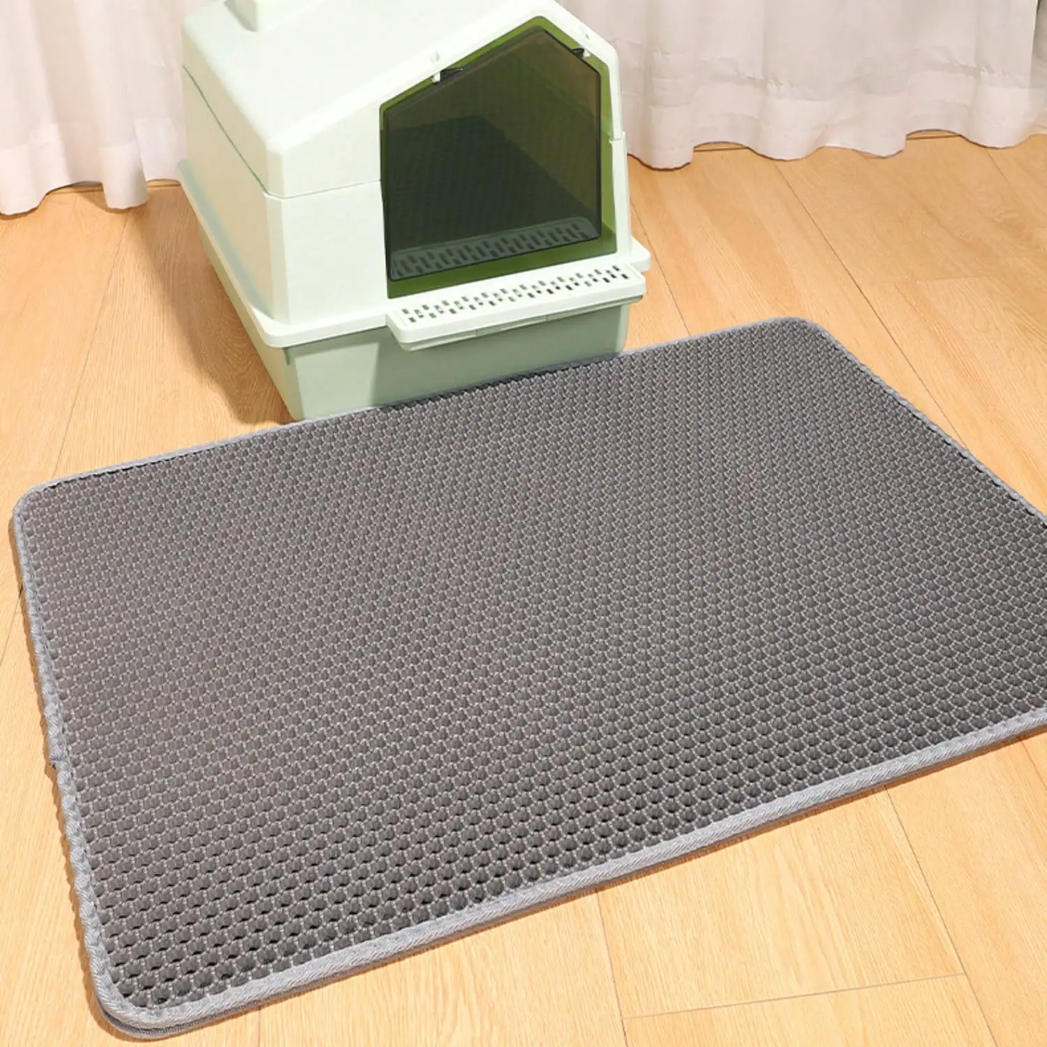 

Cat Litter Mat Black Litter Trapping Mat, Non Slip Waterproof Urine Proof Cat Litter Box Mat, Indoor Box Supplies And Essentials