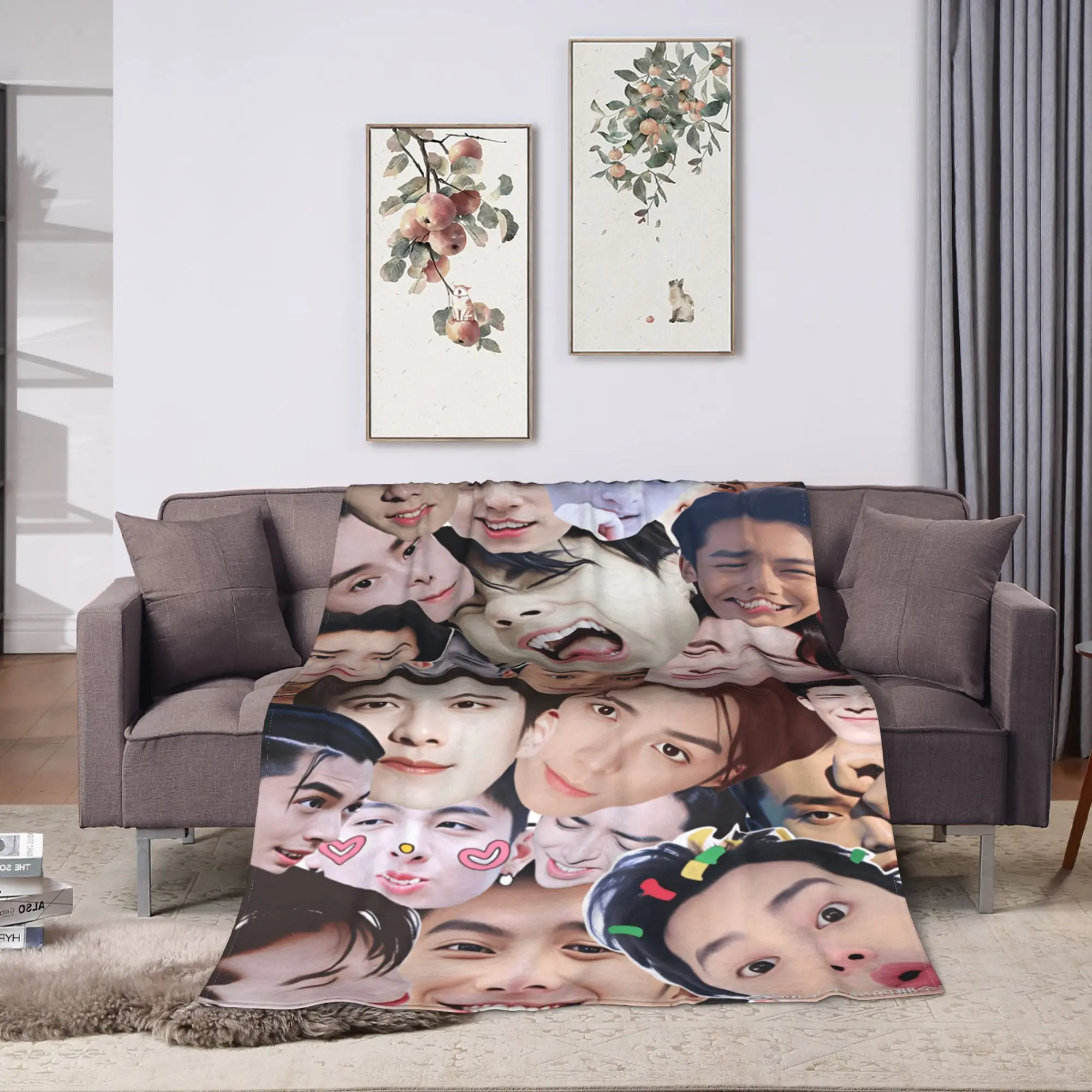 Super Soft Blanket Travel Wang Hedi Dylan Wang Actor Throw Blanket Novelty  Bedspread For Bedroom