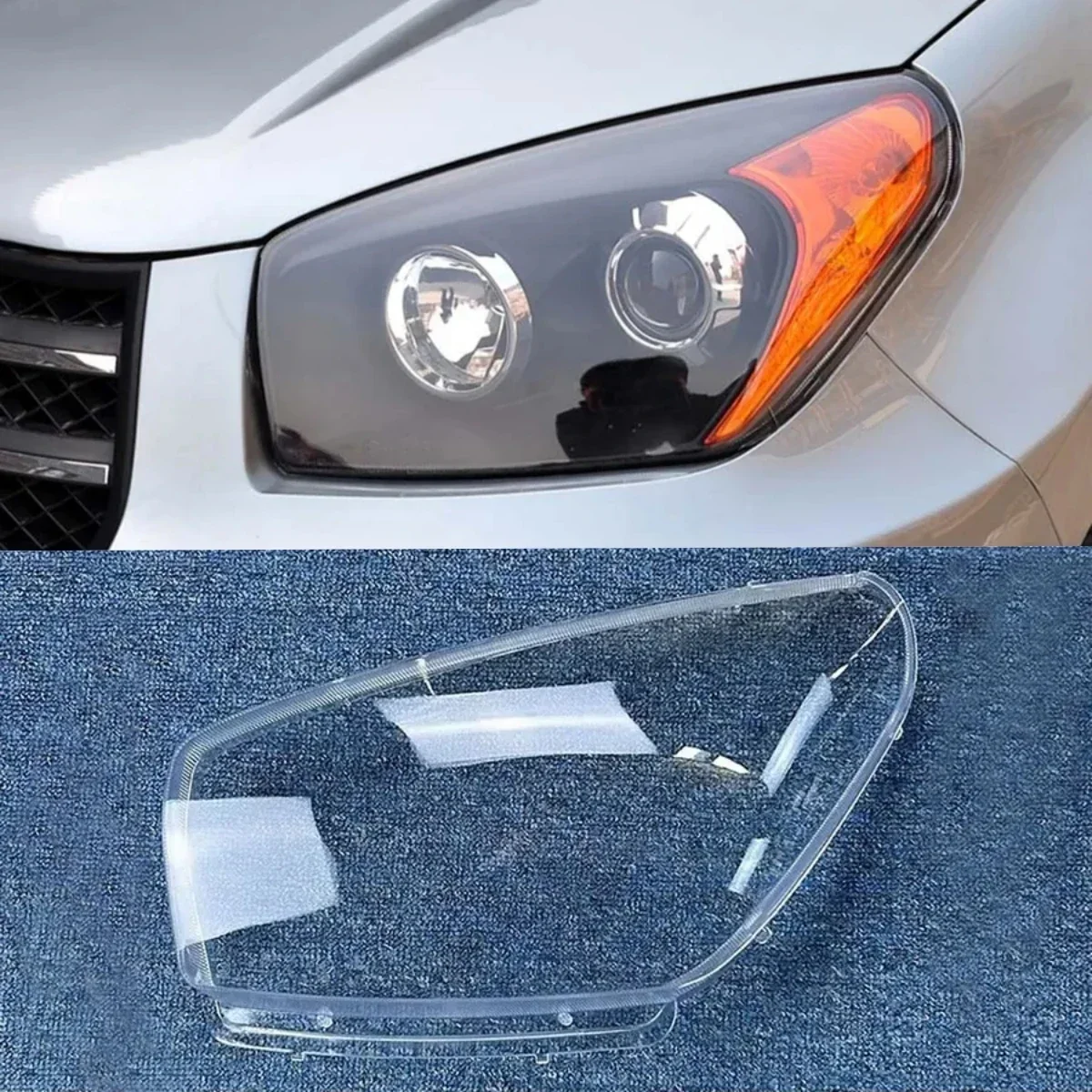 

For Jonway UFO A380 2006 2007 - 2010 Car Accessories Headlight Cover Transparent Lampshade Case Headlamp Shell Lens Plexiglass