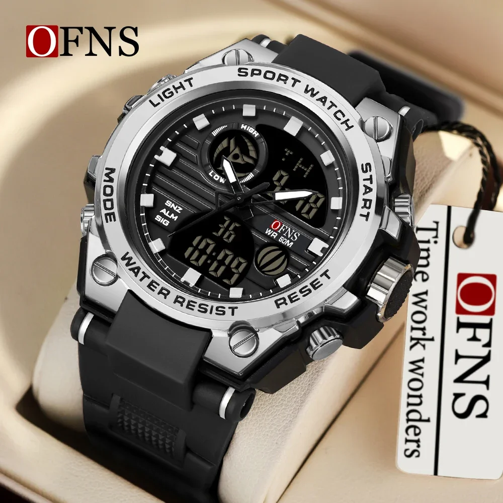 

OFNS 739 G Men's Digital Watch Military Sports Watch Dual Screen Waterproof Quartz Electronic Watch Reno Masculino