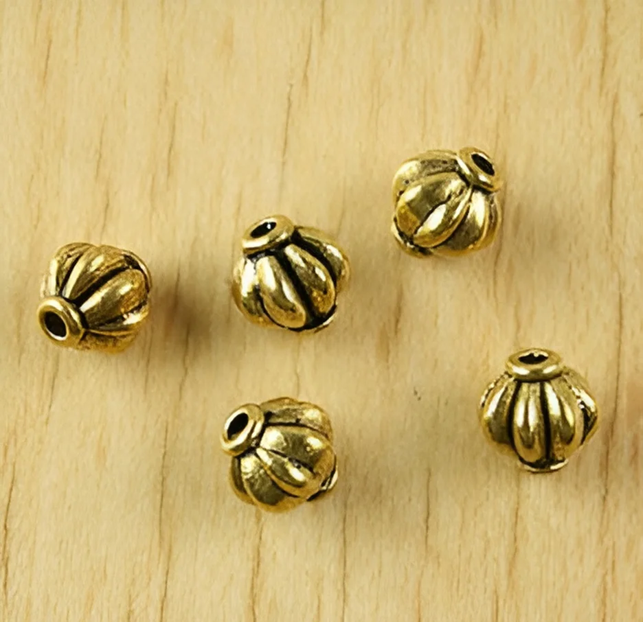 

30pcs 8mm Alloy matel antiqued gold pumpkin spacer beads HWH1981