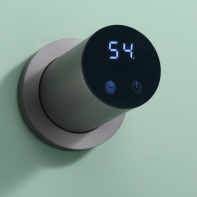 سخان المناشف الكهربائية مع مؤقت مدمج 2 قضبان رفوف مناشف كهربائية من الفولاذ المقاوم للصدأ للحمام جبل مخفي