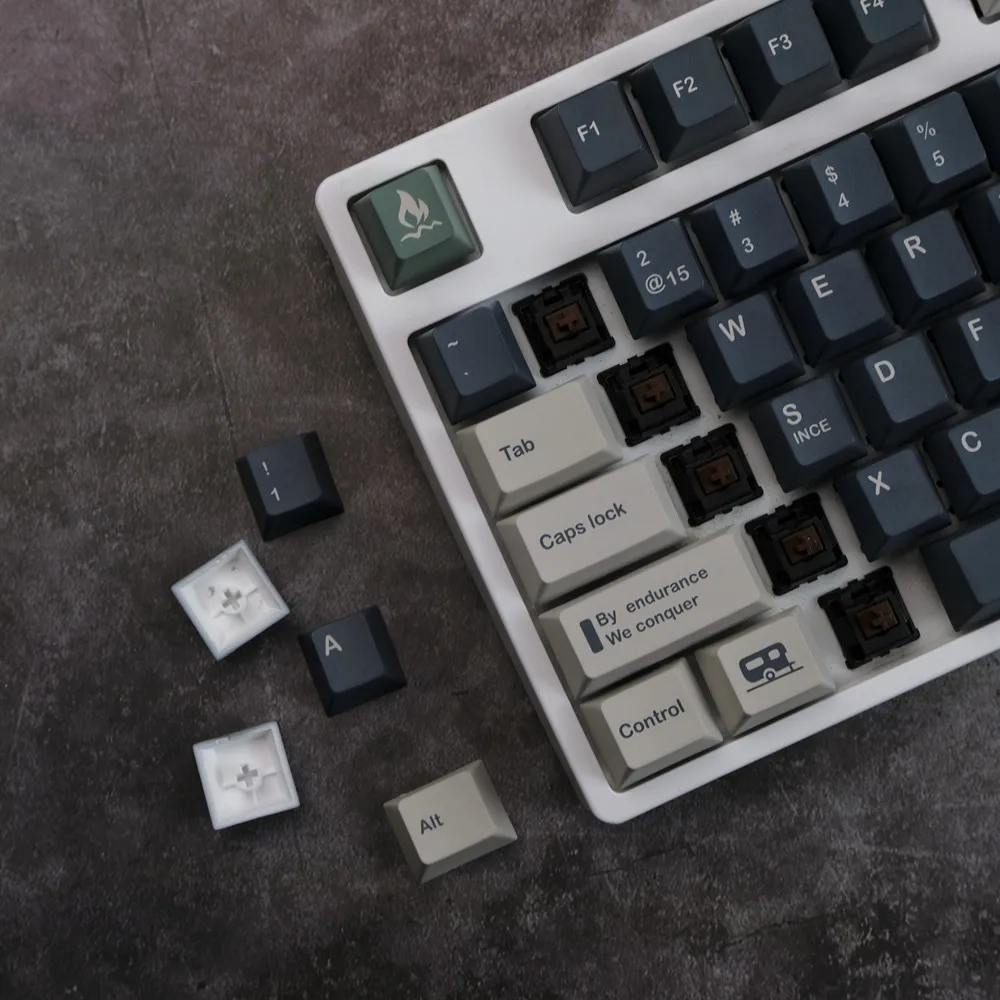 Wilderness keycaps PBT hot sublimation keys mechanical keyboard with original highly retro full set of personality additions