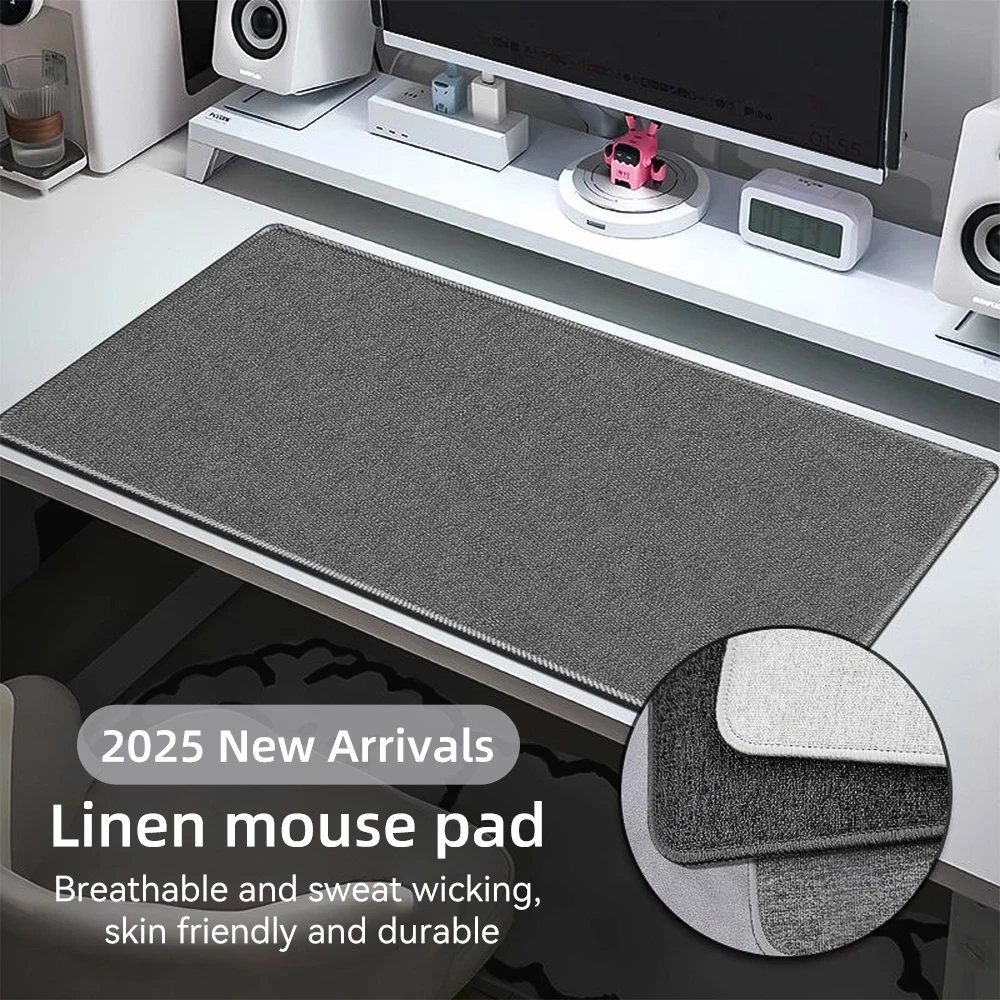 Big Size Office Mouse Pad Linen Desk Mat Waterproof Desktop Protector Mat Non-slip MousePad For Laptop PC Gaming Mouse Pad
