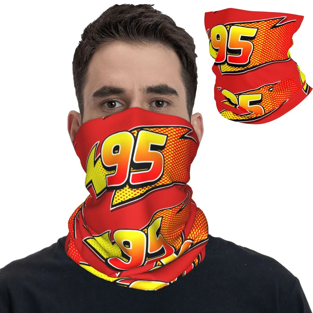 

Ka-Chow! McQueen Race Bandana Neck Cover Printed Mask Scarf Warm Cycling Scarf Riding for Men Women Adult Winter