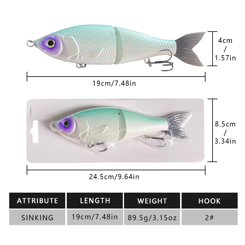 Swimbaits Pike Trout Glide Baits Minnow Hard Bass Angelköder 19 cm/89,5 g – Detail 5