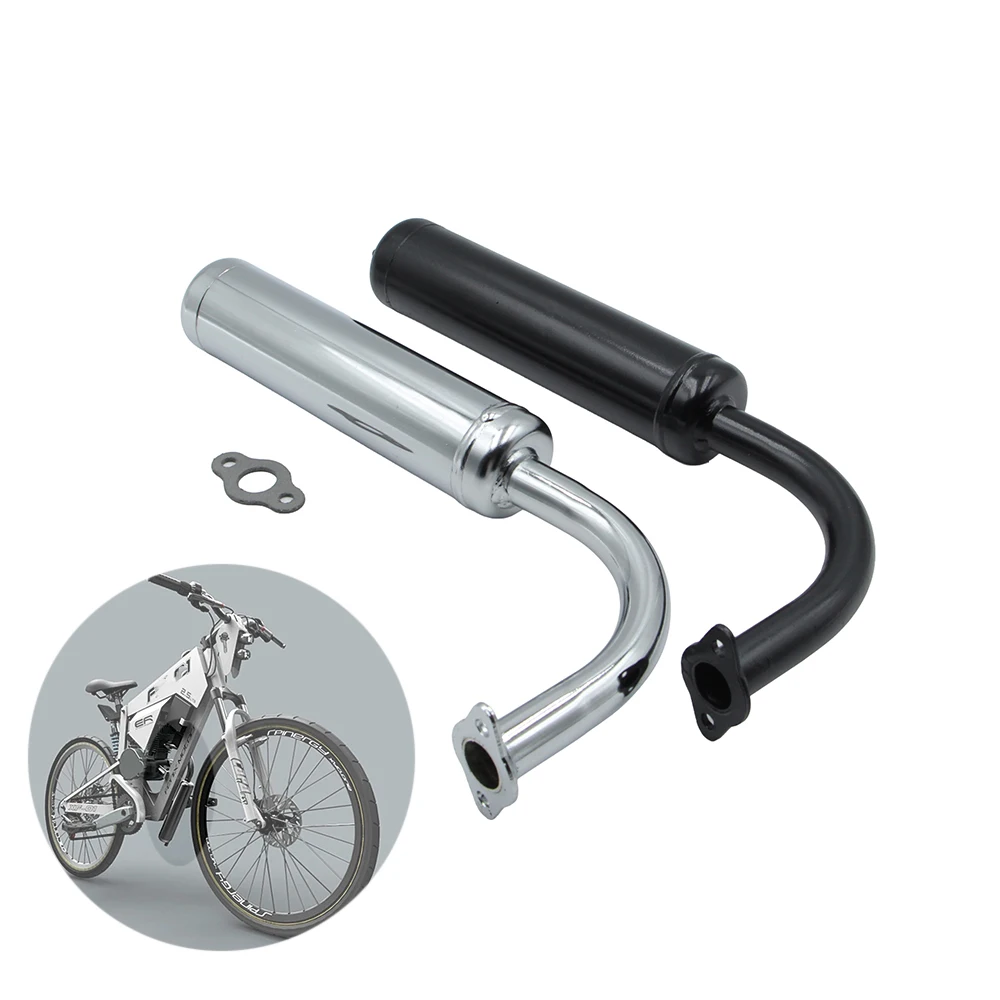 

40mm Muffler Exhaust Pipe With Gasket for 49cc 50cc 60cc 66cc 80cc 100cc 2-Stroke Engine Gas Motorized Bicycle