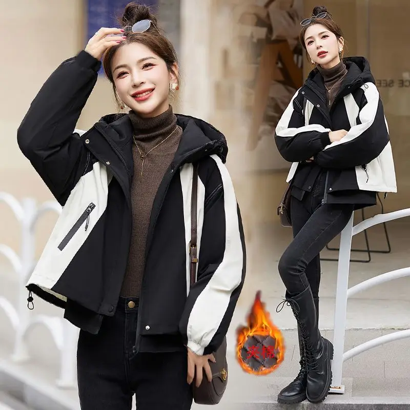 

Женская верхняя одежда больших размеров, осень-зима 2021, новое свободное пальто Fem Faion для поездок на работу E12442