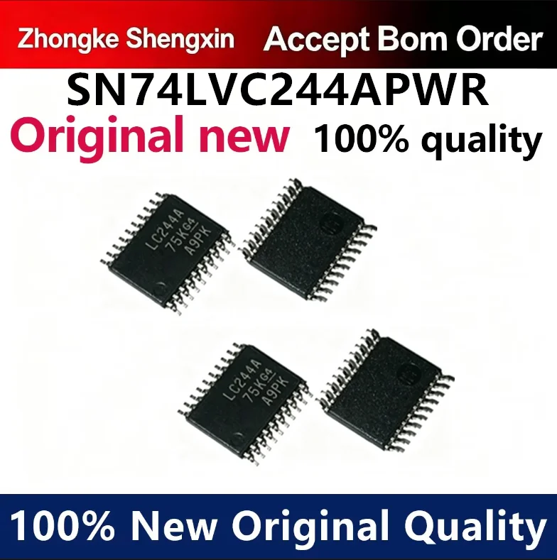 （5pcs-10pcs）Brand new original SN74LVC244APWR silk screen LC244A close pin TSSOP20 logic IC