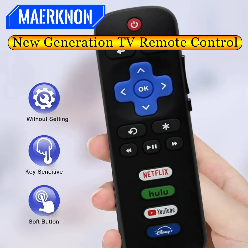 

New Generation TV Universal Remote Control Multifunctional Intelligent Remote Control Household Accessories For TCL/Hisense Roku