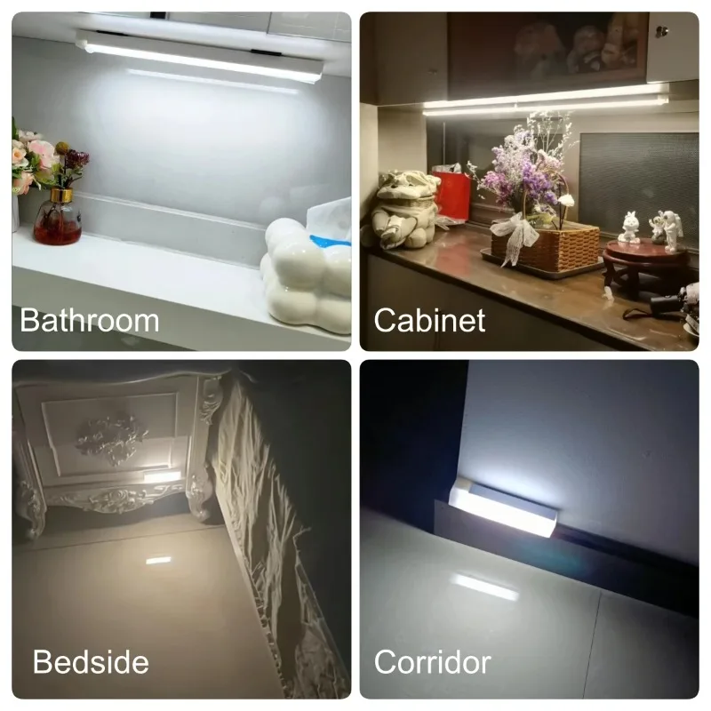 30CM Typ C Wiederaufladbare streifenförmige Drahtlose LED Nachtlicht Infrarot Motion Sensor Wand Lampe Für Küche Schlafzimmer schrank