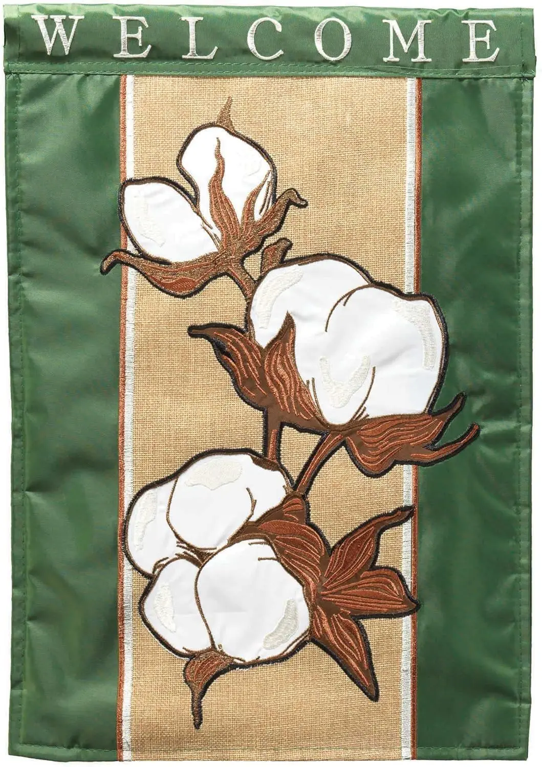 Magnolia Garden Welcome Cotton Buds 13 x 18 Inch Polyester Garden Flag