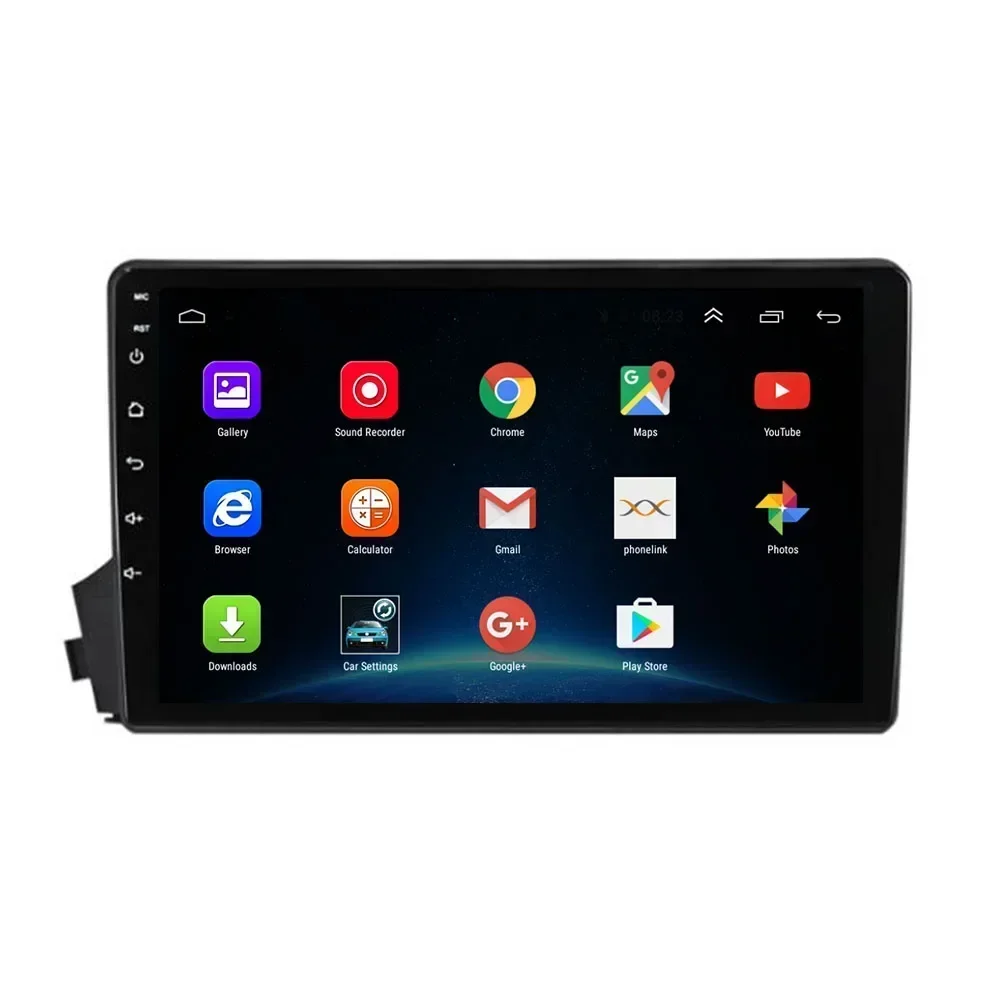 Autoradio Android 13, 8 cœurs, 9 ", navigation GPS, BT, CarPlay, stéréo, lecteur vidéo, audio, avec commandes au volant, pour voiture Ssangyong 4.0 sur Actyon (2005-2011)