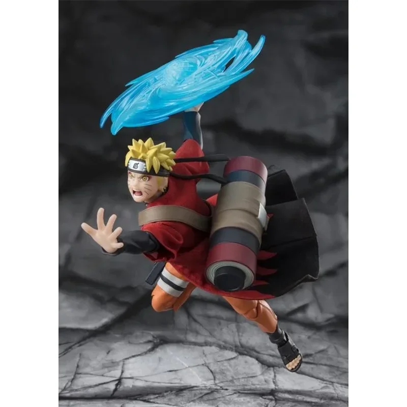 Original Bandai Naruto S.H.Figuarts SHF Uzumaki Naruto modo salvia Salvador de Konoha en Stock Anime modelo de figuras de acción Juguetes