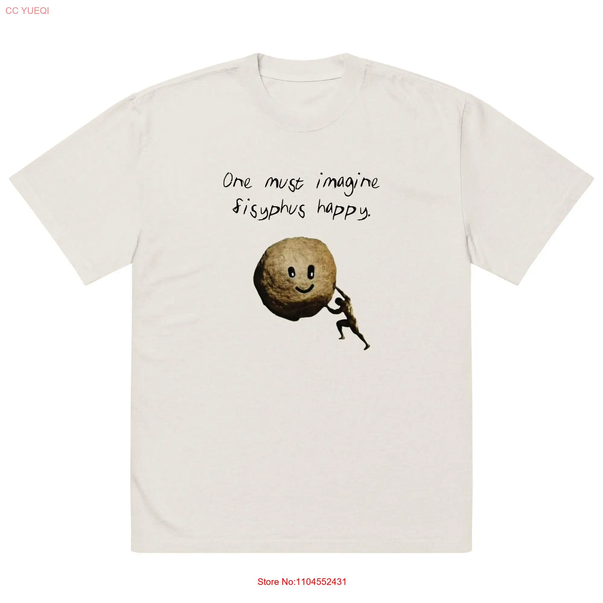 Un incontour imaginez Sisyphus heureux t-shirt Camus mythe de littéraire drôle Vintage rétro philosophie abturbiste ferique Meme