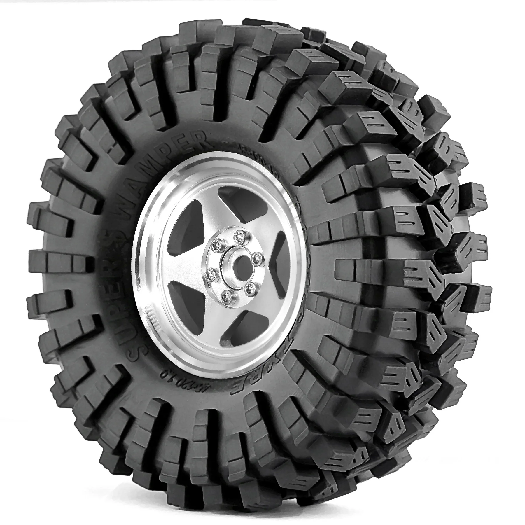 4PCS RC Aluminum 1.9 Beadlock Wheel Rims Tires  for 1/10 TRX4 TRX6 SCX10 SCX10 II 90046 SCX10 III AXI03007 Gen7/8 D90 VS4-10