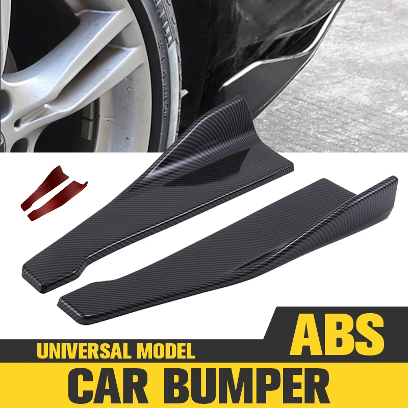 New Product 1 Pair Universal 47cm Rear Bumper Spoiler Diffuser Car Styling Rear Lip Wrap Angle Splitters Car Accsesories