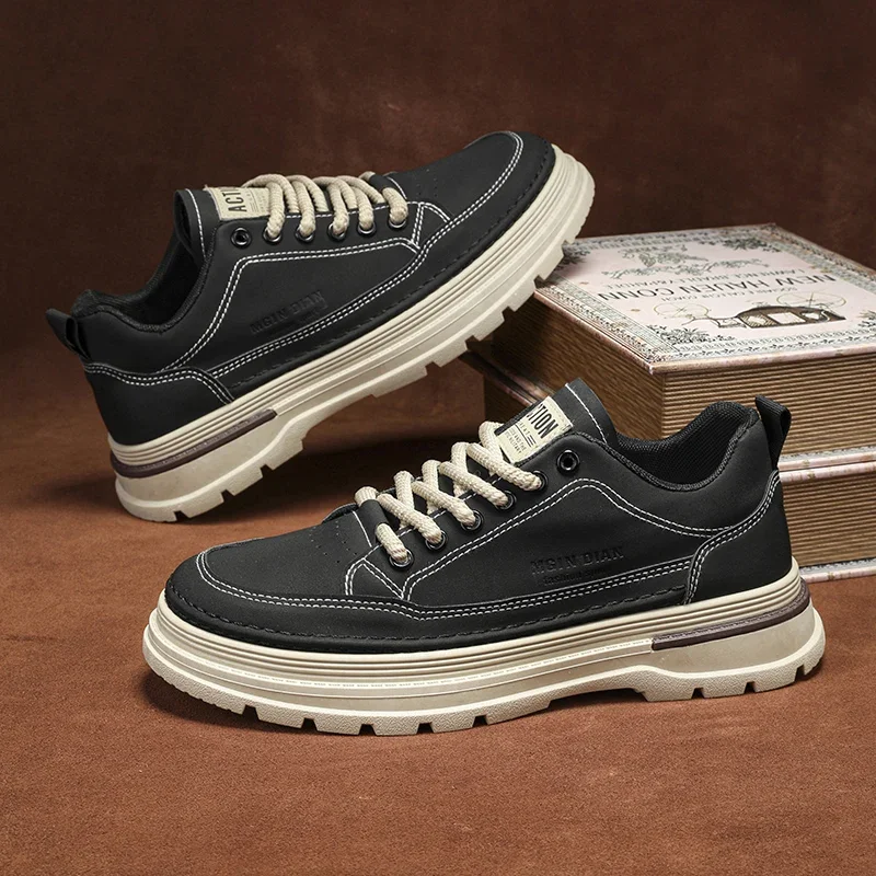 Botas tácticas cuero hombre – Suela gruesa operativa