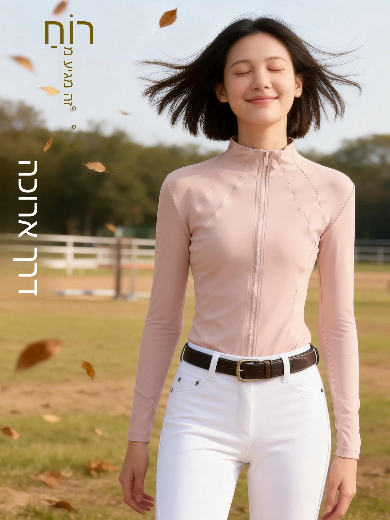 equestrian-long-sleeve-t-shirt-women's-slim-fit-sportswear-zipper-jacket-riding-outfit-knight-equipment